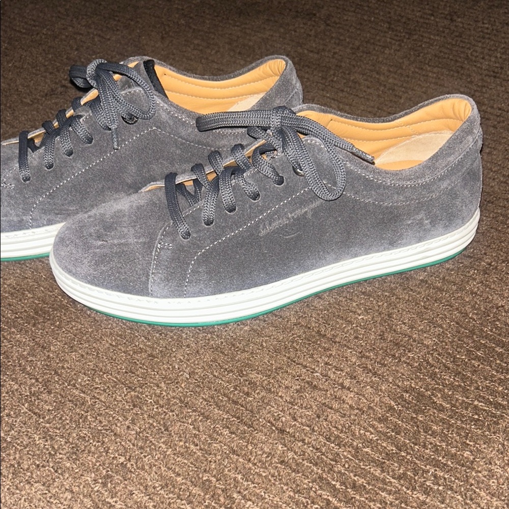 FLASH SALE!!!!!!!Gray Suede  Salvatore Ferragamo Men's Sneakers